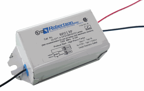 Robertson HP213P Mag 2x9W CFL 2-Pin Ballast - 120V - HPF