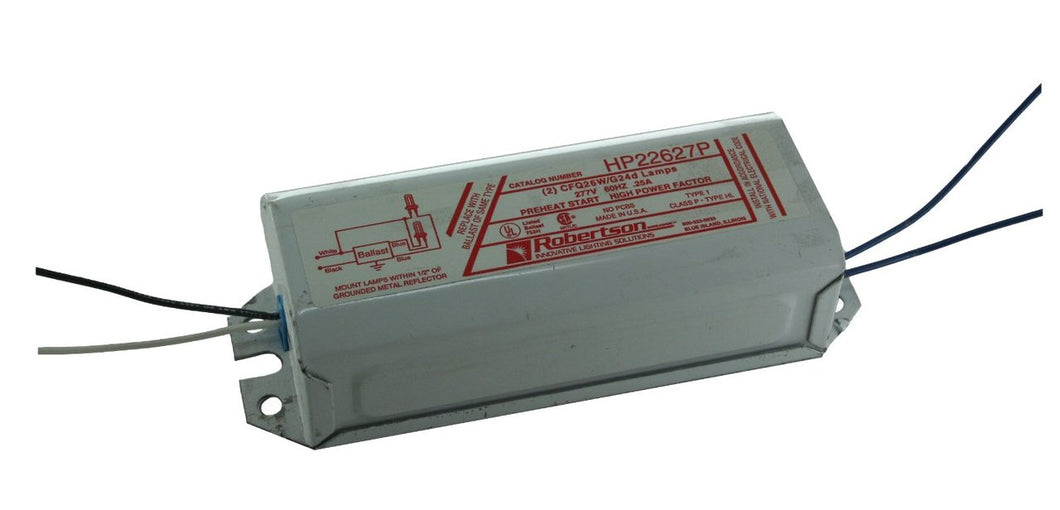 Robertson HP22627P /D Mag 26W CFL 2-Pin Ballast - 277 - HPF