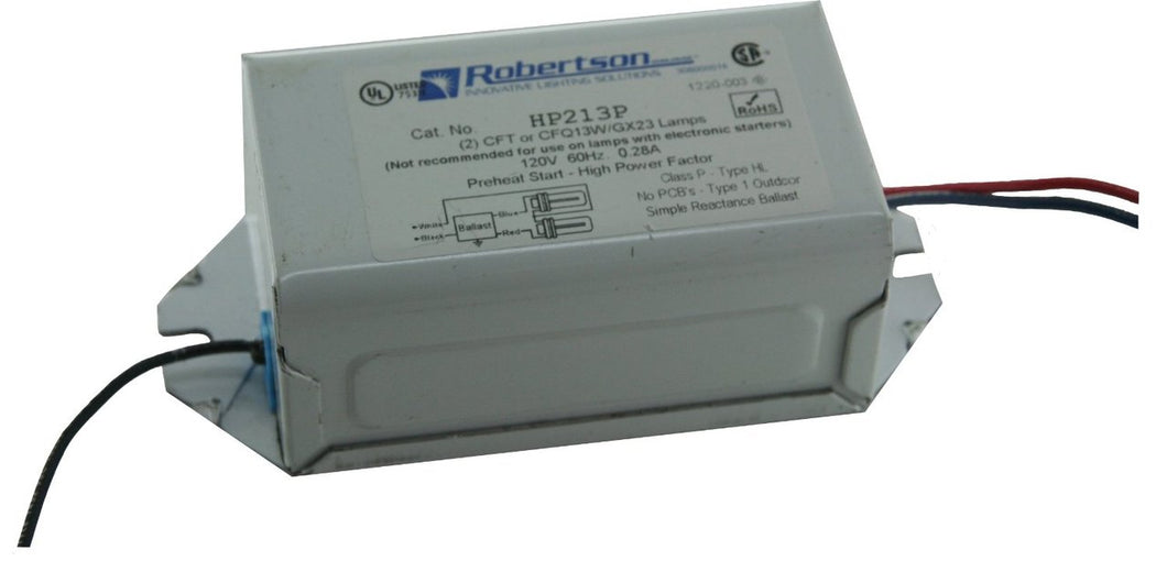 Robertson HP213P /B Mag 2x9W CFL 2-Pin Ballast - 120V - HPF
