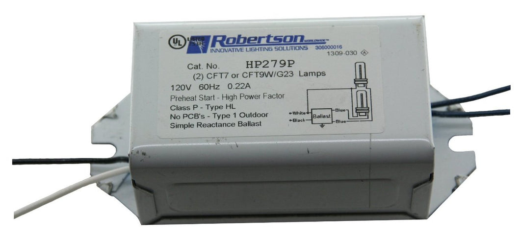 Robertson HP279P /B Mag 9W CFL 2-Pin Ballast - 120V - HPF