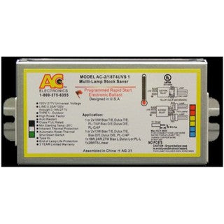 ACE AC-2/18T4UVS EnergyStartR 2x18W 4-Pin CFL Ballast