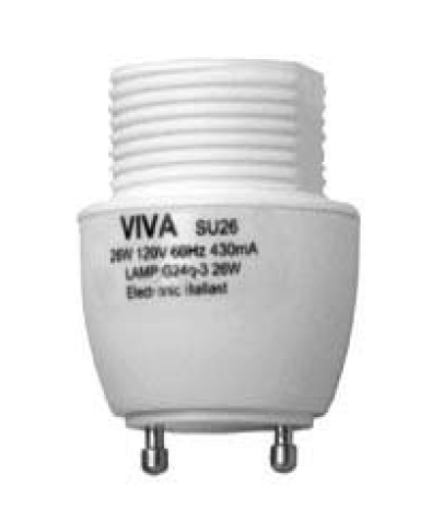 Viva SU26 - 4 pin Compact Fluorescent 26W GU24 Socket Ballast